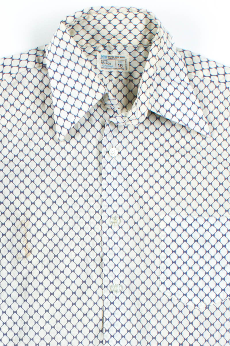 Blue Diamonds Button Up Shirt