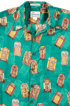 Green Jukeboxes Button Up Shirt