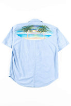 Painted Tropics Chambray Button Up Shirt