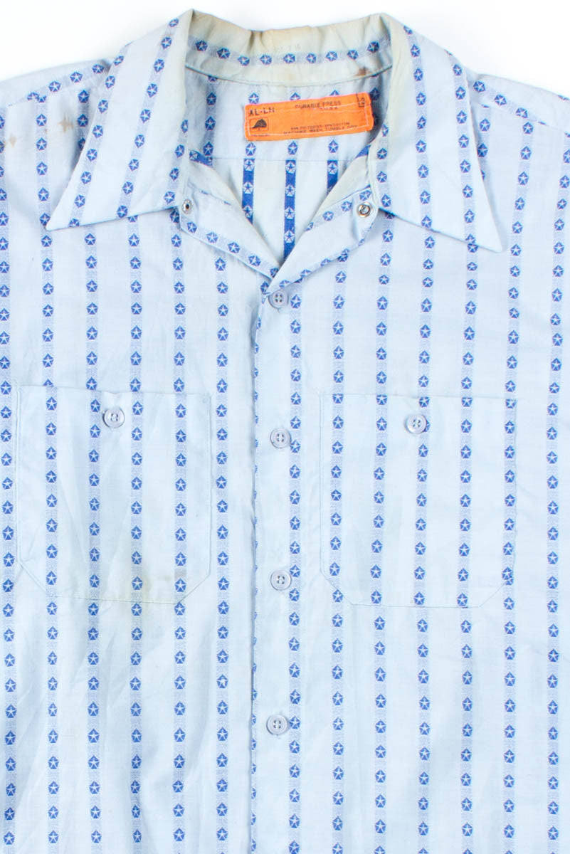 Blue Star Stripe Button Up Shirt