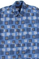 Blue Crosshatch Button Up Shirt