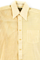 Yellow Check Perma-Prest Button Up Shirt