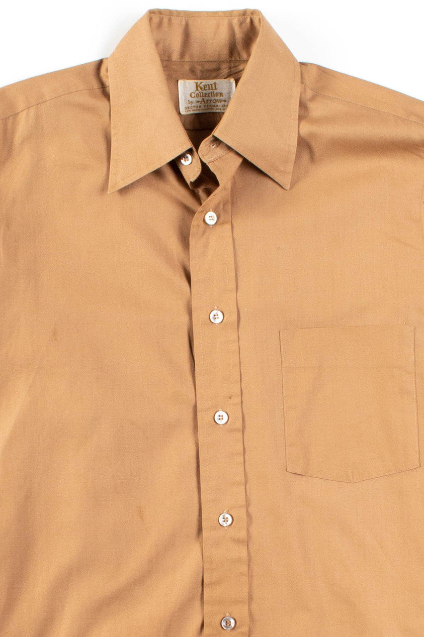 Khaki Brown Vintage Button Up Shirt