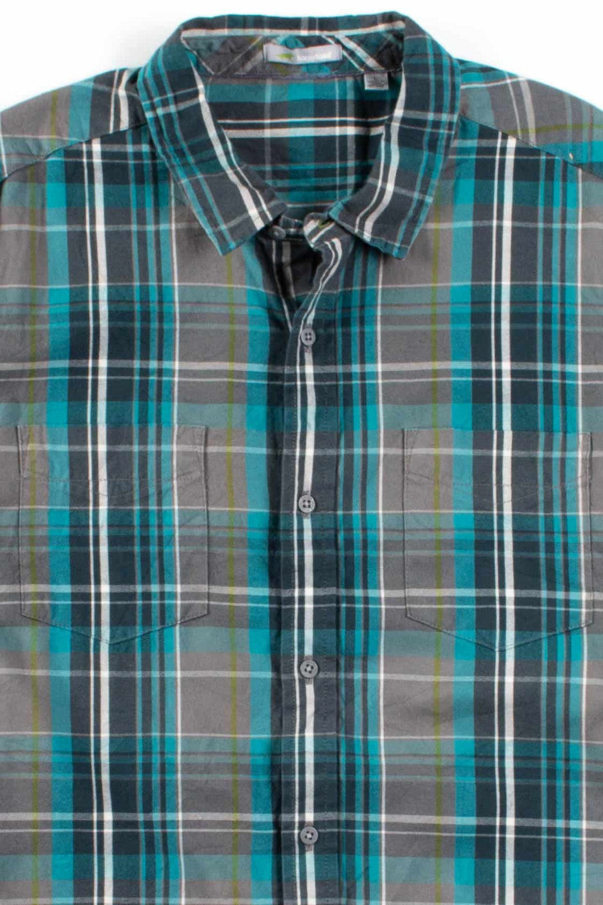 Green Plaid Button Up Shirt 1