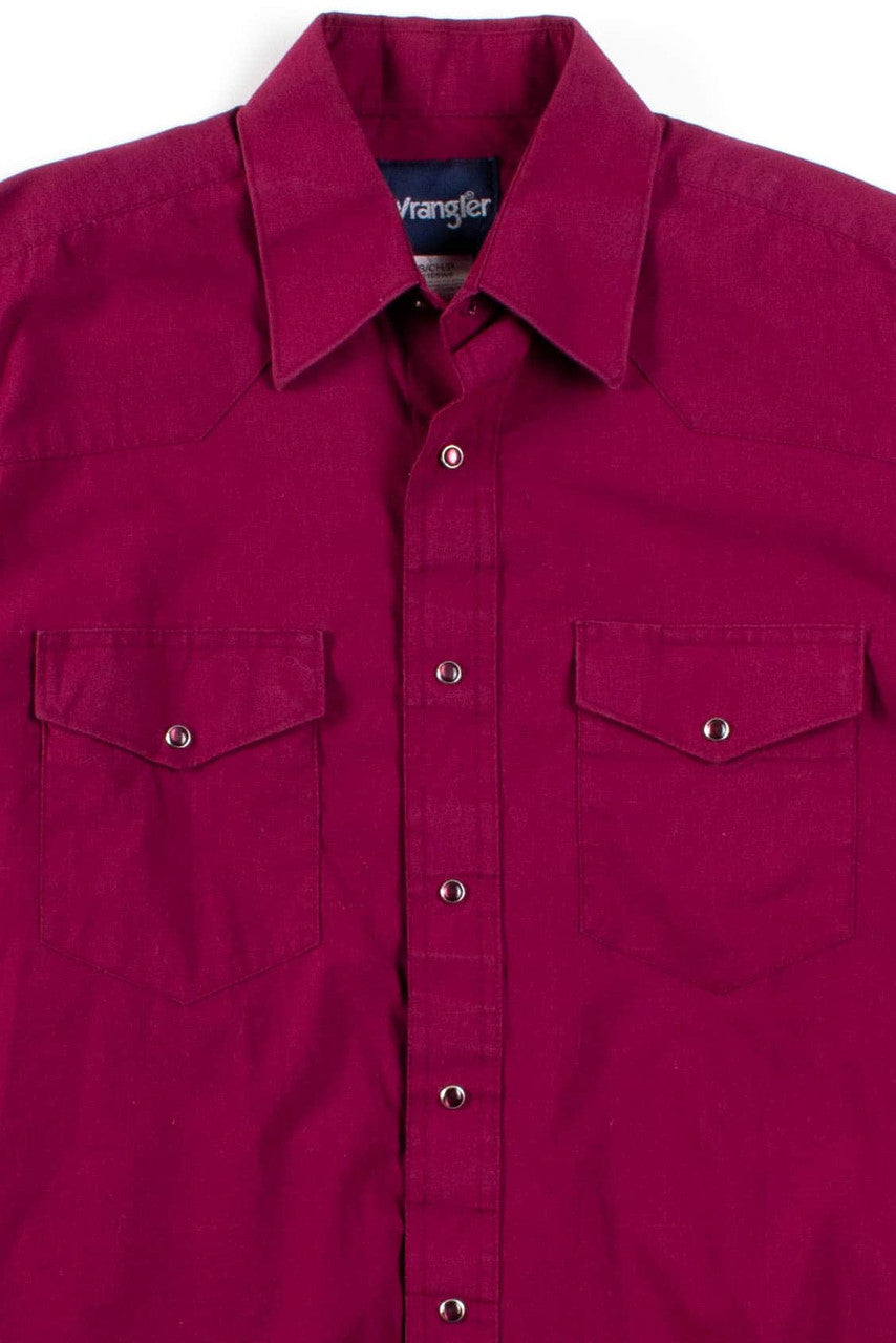 Burgundy Wrangler Button Up Shirt