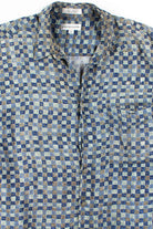 Blue Squares Button Up Shirt