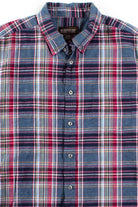 Grey & Red Plaid Button Up Shirt 1