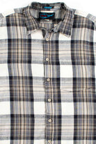 White Plaid Vintage Button Up Shirt