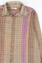 Purple & Olive Plaid Rubinacci Button Up Shirt
