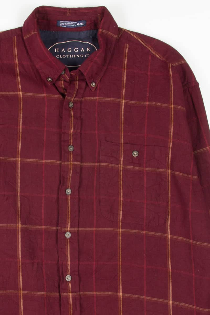 Burgundy Button Up Shirt 754