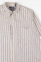 Plaid Short Sleeve Linen Button Up Shirt 773