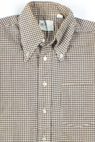 Brown Houndstooth Button Up Shirt