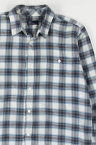 White Plaid Button Up Shirt 785