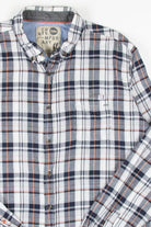 White Plaid Button Up Shirt 788