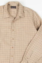 Tan Wool Blend Calvin Klein Button Up Shirt 789