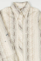 Vintage Chevron Print Button Up Shirt 790