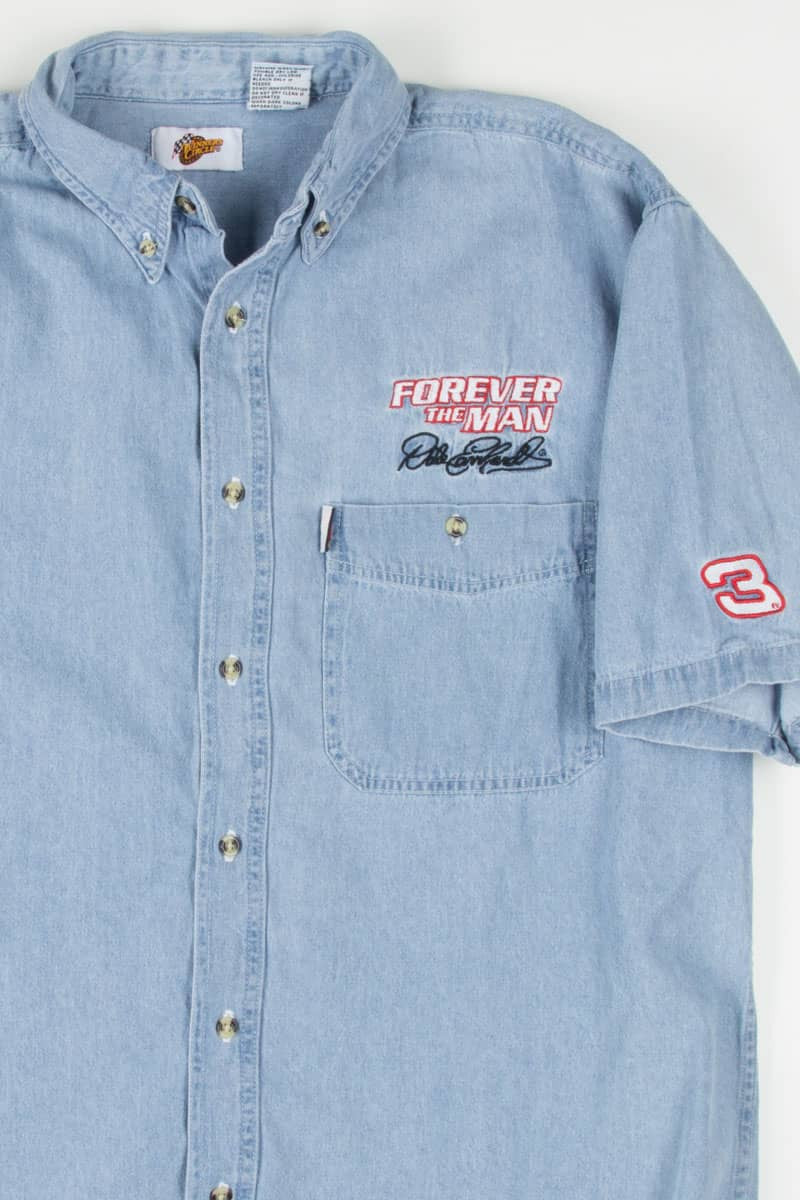 Dale Earnhardt Nascar Chambray Button Up Shirt