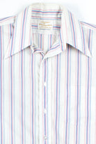 Blue & Pink Striped Button Up Shirt