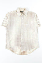 Brown Dot Striped Button Up Shirt