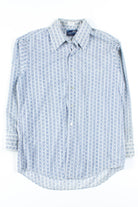 Blue Patterned Button Up Shirt