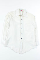 White Stitched Button Up Shirt