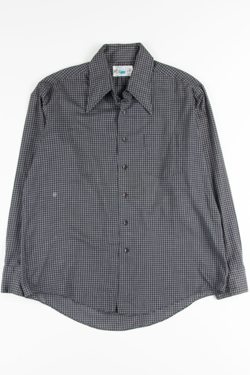 Black Plaid Button Up Shirt