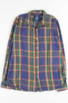 Blue & Orange Plaid Button Up Shirt