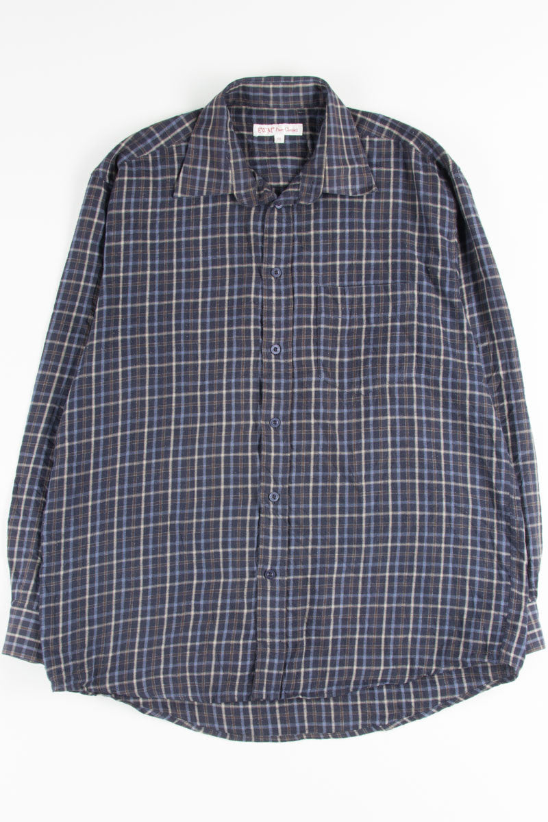 Blue Plaid Button Up Shirt 9