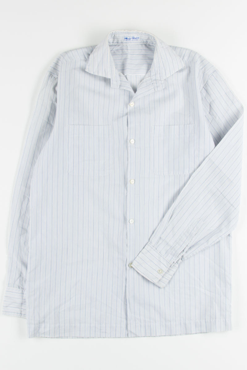 Blue Striped Button Up Shirt 1