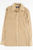 Brown Striped Button Up Shirt