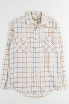 Beige Plaid Button Up Shirt