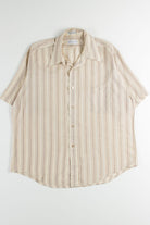 Beige Striped Button Up Shirt