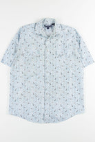 Blue Paisley Button Up Shirt