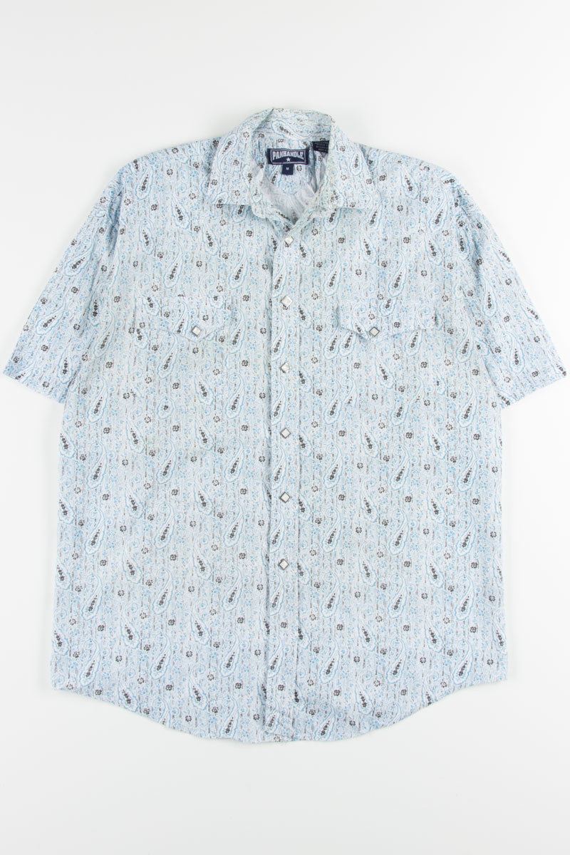 Blue Paisley Button Up Shirt
