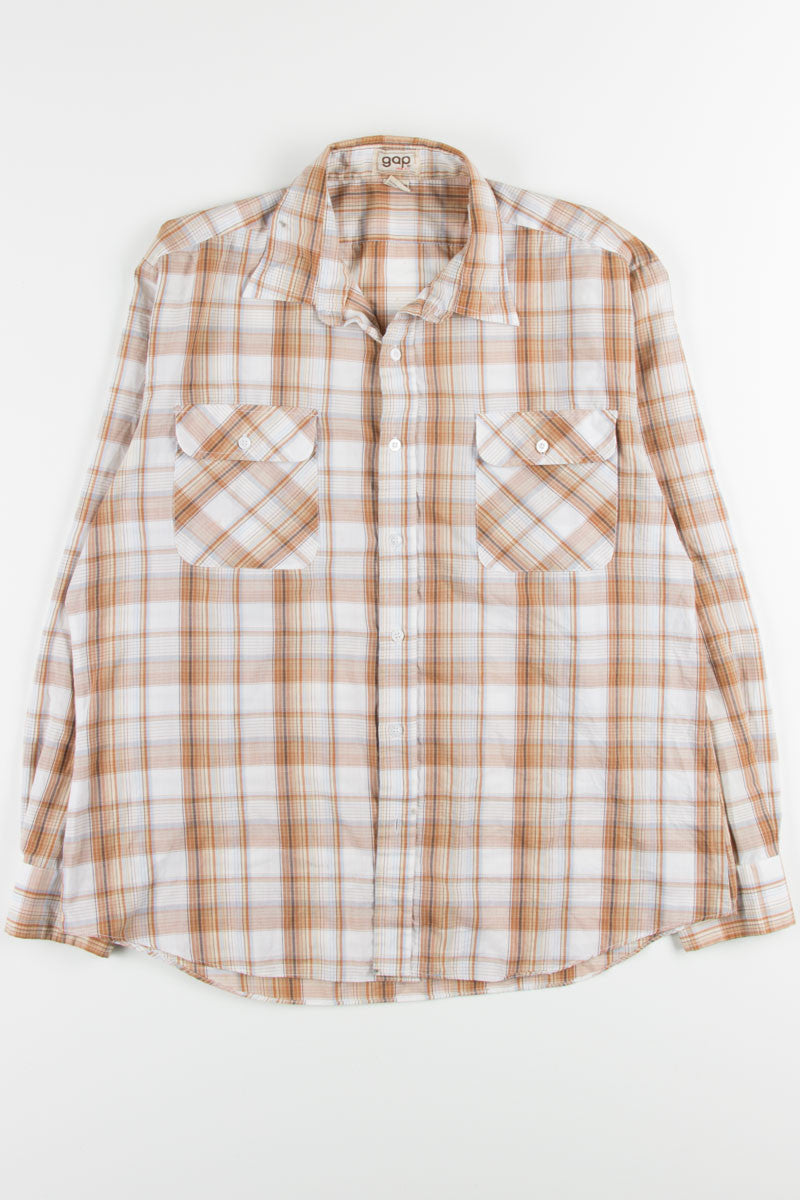 Brown Plaid Button Up Shirt