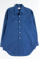 Blue Butterfly Collar Button Up Shirt 2