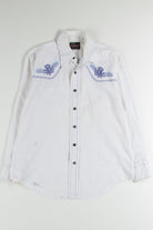 Floral Embroidered Button Up Shirt