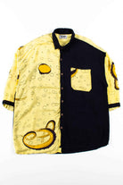 Black & Yellow Splotchy Button Up Shirt