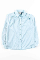 Blue Textured Button Up Shirt