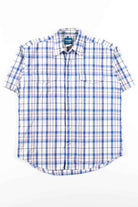 Blue Plaid Wrangler Button Up Shirt 2