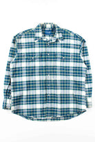 Green Plaid Wrangler Button Up Shirt