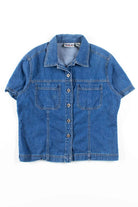Short Sleeve Denim Button Up Shirt