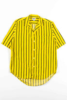 Yellow Vertical Striped Button Up Shirt