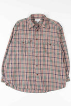 Tan Plaid Button Up Shirt 1