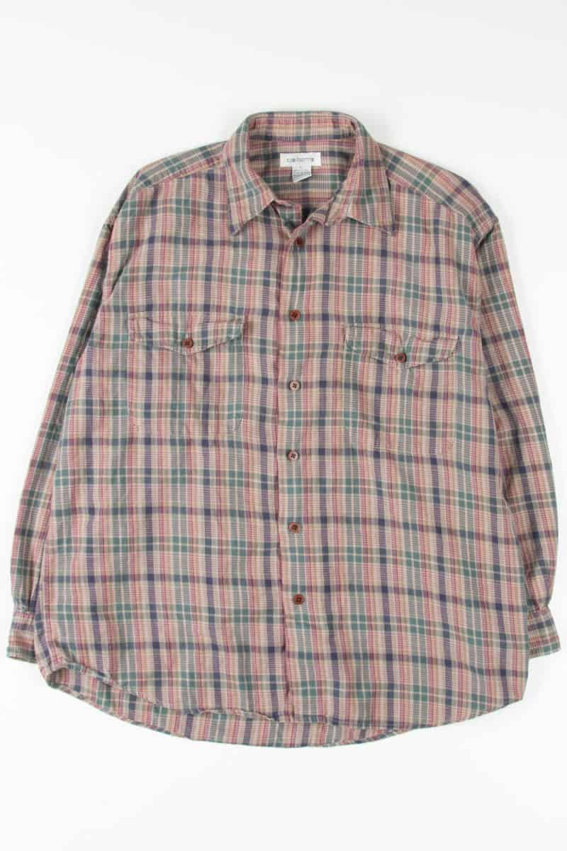 Tan Plaid Button Up Shirt 1