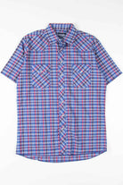 Blue Western Wrangler Button Up Shirt