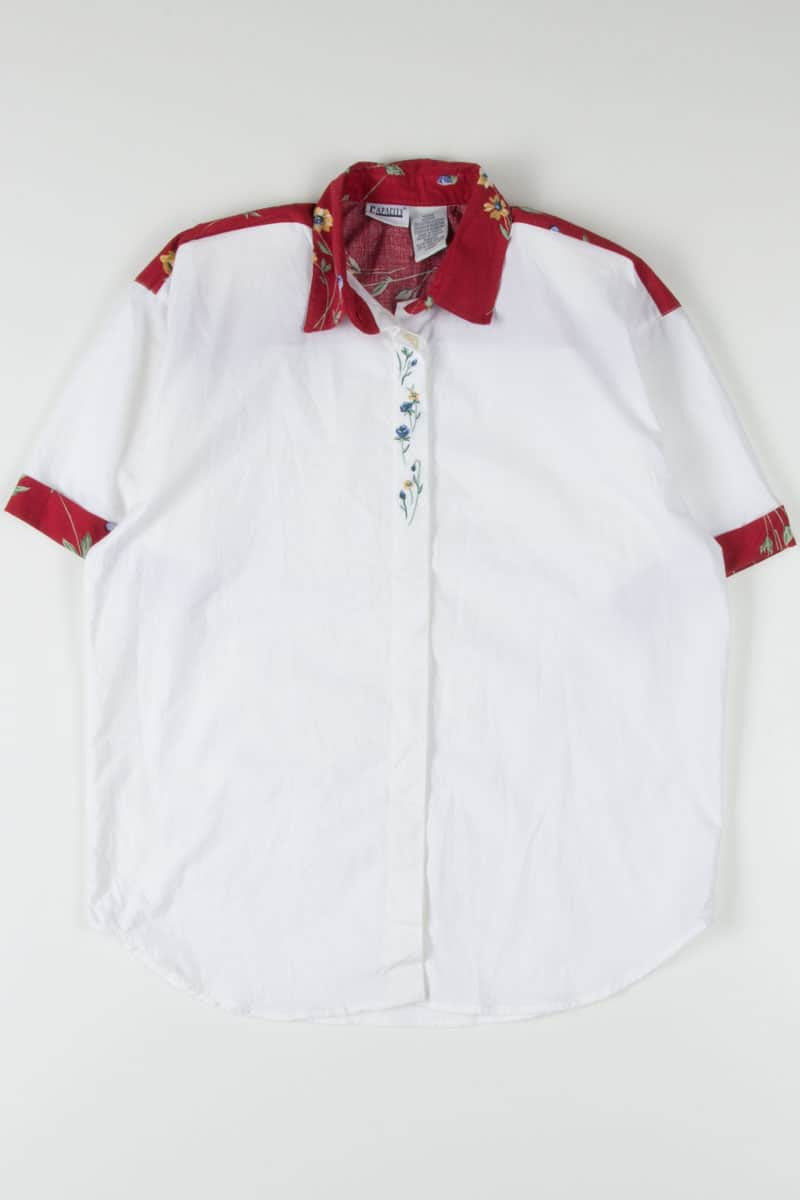 Floral Collar Button Up Shirt