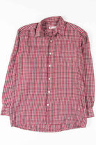 Vintage Red Plaid Button Up Shirt 1
