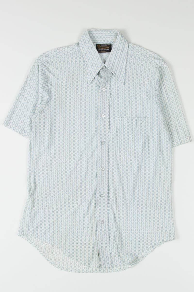 Vintage Circle Pattern Button Up Shirt