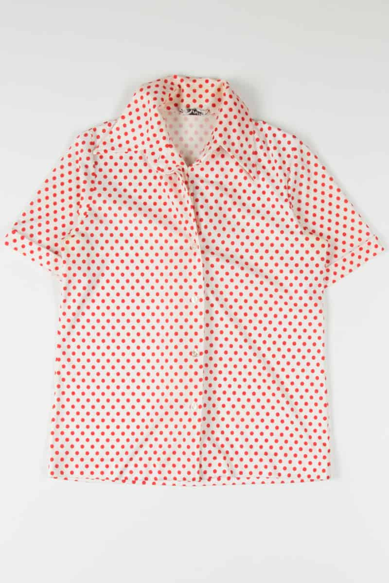 Vintage Polka Dot Button Up Shirt
